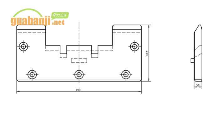 154S98/012303型護(hù)板、舌板尺寸圖
